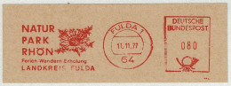 Deutsche Bundespost 1977, Freistempel / EMA / Meterstamp Fulda, Naturpark Rhön, Ferien, Wandern, Erholung - Altri & Non Classificati