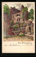 Künstler-Lithographie Franz Xaver Hoch: Niederbronn-les-Bains, Partie An Der Ruine Wasenburg  - Sonstige & Ohne Zuordnung
