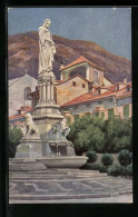 Artista-Cartolina Rudolf Alfred Höger: Bozen / Bolzano, Walter Von Der Vogelweide-Denkmal  - Bolzano
