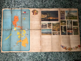 World Maps Old-see The Philippines Year Before 1975-1 Pcs - Mapas Topográficas