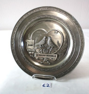 E2 Assiette Souvenir - Etain - La Royale Hirondelle - Kain - Tournai - Stagno