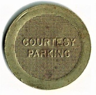 JETON EN LAITON / COURTESY PARKING / PARCOMATIC / 6.93 G / 25.1 Mm - Unclassified