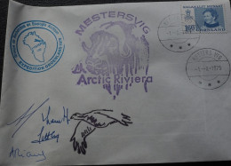 LETTRE EXPEDITION GROENLAND 1979 GROUPE DE RECHERCHES EN ECOLOGIE ARTICQUE AVEC SIGNATURES - Onderzoeksprogramma's