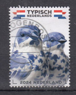 Nederland 2024 Nvph Nr ??, Mi Nr ??;  Typisch Nederlands, Vogels, Bird,  Delfts Blauw, Losse Zegel, Gestempeld - Used Stamps