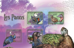 ( 250 12) - 2011- CENTRAL AFRICAN - PEACOCKS                4V  MNH** - Paons