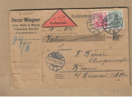 Los Vom 16.05 -  Nachnahmekarte Aus Magdeburg Nach Brome 1913 - Lettres & Documents