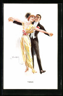 Künstler-AK Luis Usabal: Tanzpaar Tanzt Einen Tango  - Usabal