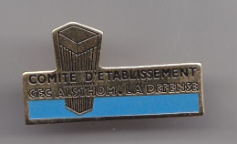 Pin's Comité D'Etablissement GEC Alsthom La Défense Réf 6772 - Transport Und Verkehr