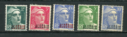 ALGERIE (RF) - MARIANNE DE GANDON  - N° Yt 237/241** - Unused Stamps