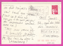 294141 / France - Les Alpes Pittoresques PC 1998 USED  Marianne De Luquet Sans Valeur Faciale Autoadhésif Bords   Flamme - Lettres & Documents