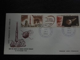 FDC COTE DES SOMALIS 1966 Poste Aérienne Y. T. N° 46A - Cartas & Documentos