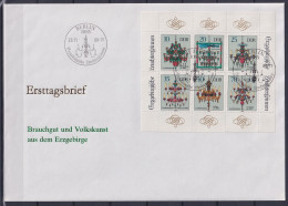 DDR 3289-3294 Gestempelt Als FDC, Kleinbogen Leuchterspinnen #NF824 - Andere & Zonder Classificatie