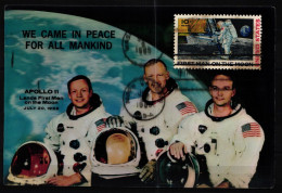 USA 990 Auf Holgramm-Karte Apollo 11 Mondlandung #NF813 - Altri & Non Classificati