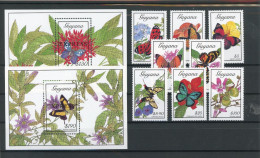 Guyana 3039-3046, Block 53-54 Postfrisch Schmetterling #JT783 - Guyane (1966-...)