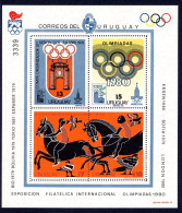 Uruguay Block 41 Postfrisch Olympia 1980 Lake Placid / Moskau #JR962 - Uruguay