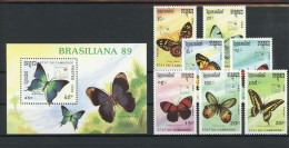 Kambodscha 1075-1081, Block 170 Postfrisch Schmetterling #JT820 - Kambodscha