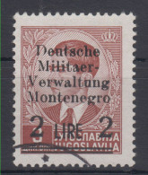 Montenegro German Occupation 2 Lire On 3 Dinara Mi#4 1943 USED - Montenegro