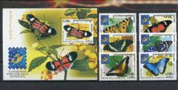 Kambodscha 2186-2191, Block 283 Postfrisch Schmetterling #JT829 - Cambodia