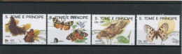 Sao Tome E Principe 1296-1299 Gestempelt Schmetterling #JT953 - Sao Tomé Y Príncipe