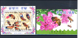 Korea M-Heft 4941-4944, Block 636 Postfrisch Biene #JT898 - Korea, North