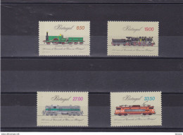 PORTUGAL 1981 TRAINS Yvert 1518-1521, Michel 1540-1543 NEUF** MNH Cote Yv 10 Euros - Neufs