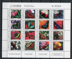 Bolivien ZD Bogen 1193-1208 Postfrisch Schmetterling #JW608 - Bolivien