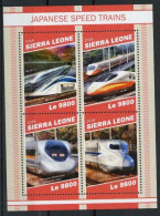 Sierra Leone KB Mit 10579-82 Postfrisch Eisenbahn, Shinkansen #HE923 - Sierra Leona (1961-...)