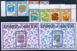 Sierra Leone 1999-2006 + Bl. 220-221 Postfrisch Pilze #HF483 - Sierra Leona (1961-...)