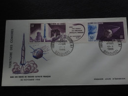 FDC Archipel Des Comores 1966 - Yvert N° PA 16 A - Michel N° 72/73 - Storia Postale