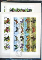 Guyana 3211-3218, Zd-Bg, Blöcke Schmetterling Ersttagesbrief/FDC #JW641 - Guiana (1966-...)