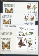 Gambia 1164-1171, Block 112-115 Schmetterling Ersttagesbrief/FDC #JW646 - Gambia (1965-...)