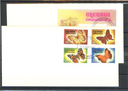 Grenada/ Grenadinen 490-493 Schmetterling Ersttagesbrief/FDC #JU306 - Anguilla (1968-...)