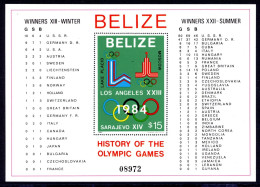 Belize Block 37a Postfrisch Olympia 1980 Moskau #JR841 - Belize (1973-...)