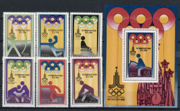 Korea 1890-1895 + Bl. 62 Postfrisch Olympia 1980 Moskau #JR917 - Corea (...-1945)
