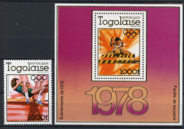 Togo 1278 A + Bl. 126 A Postfrisch Olympia 1980 Moskau #JR913 - Togo (1960-...)