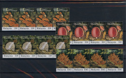 Malaysia Viererstreifen 549-552 Postfrisch Pilze #JO764 - Autres & Non Classés