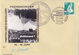 Space Pioneer Of Rocketry Hermann Oberth Signed Autograph On V-2 Rocket Cover 1980. Peenemünde - USA