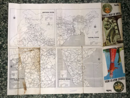 World Maps Old-india 1963 Year Before 1975-1 Pcs - Cartes Topographiques