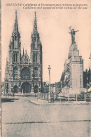 BELGIQUE - Ostende - Cathédrale Et Monument Aux Victimes De La Guerre - Vue Générale - Carte Postale Ancienne - Oostende