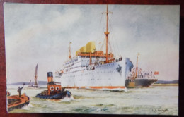 Cpa Paquebot Strathnaver - P&O Line  - Ill. Hopkins - Steamers