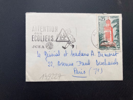 LETTRE MIGNONNETTE Pour La FRANCE TP TLEMCEN 0,25 OBL.MEC.10-3 1963 ALGER RP ATTENTION AUX ECOLIERS - Algerien (1962-...)