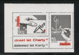 POLAND SOLIDARNOSC SOLIDARITY 10 YEARS OF CZECH SLOVAK CZECHOSLOVAKIA CHARTER 77 CHARTA KARTA (SOLID0861/496) - Other & Unclassified