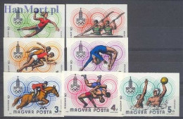 Hungary 1980 Mi 3433-3439B MNH  (ZE4 HNG3433-3439B) - Balonmano