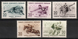 Turkey 1960 Mi 1769-1773 MNH  (ZE2 TRK1769-1773) - Baloncesto