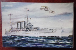 Cpa H.M.S. Sussex  - Ill. Bannister - Warships