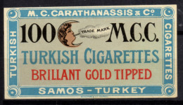 V004 Greece / Griechenland / Griekenland / Grecia / Grece 1888 SAMOS Cinderella / Vignette - Cigarette Label - Sonstige & Ohne Zuordnung