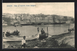 AK Malta, View Of Valleta From Senglea, Schiffe, Ruderboote  - Malte