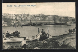 AK Malta, View Of Valleta From Senglea, Schiffe, Ruderboote  - Malta