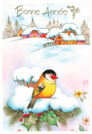 FETES - VOEUX - Nouvel - Bonne Année - Oiseau - Maison - Neige - Carte Postale Ancienne - New Year