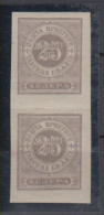 Montenegro Porto 25 Helera Imperforated In Pair 1902 MNH ** - Montenegro